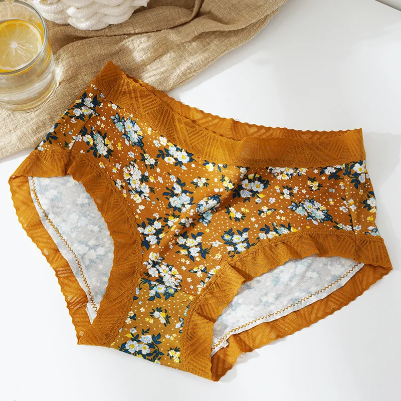 

Panties For Women Underwear Sexy Briefs Lingerie Flowers Women Modal Panty Soft Elastic Underpants Lady Briefs Femme Everyday