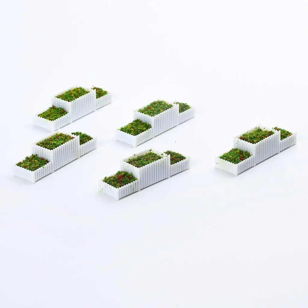 

Pack of 5 Z Scale 1:200 Flower Beds Miniatures for Parking Scenery