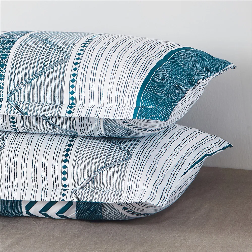 

Home Geometry Print Duvet Cover with Pillowcase Nordic Stripes Bedding Set Simple Bedspread Single Twin Queen King Size Bed Set
