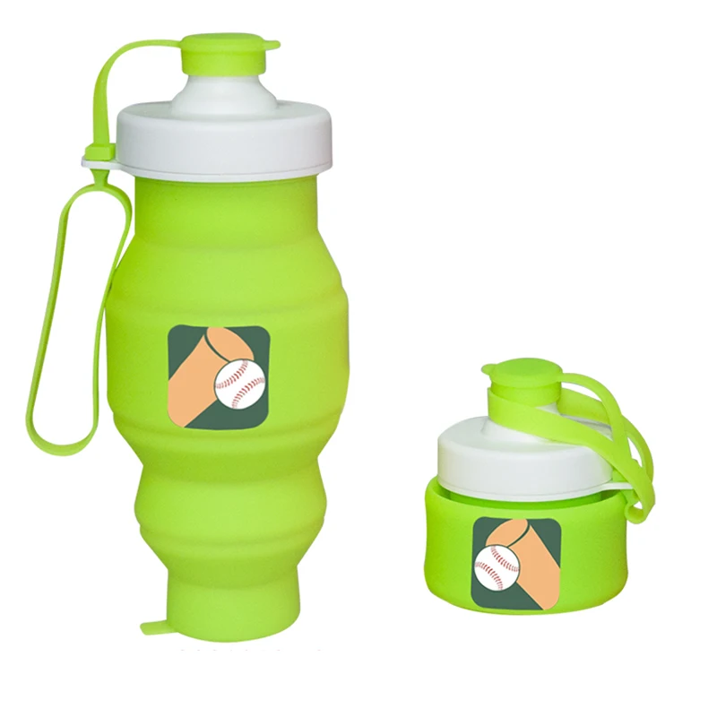 

500ml Silicone kettle Collapsible Water Bottle Reusable BPA Soft kettle Travel Portable Travel Free Silicone Beverages Bottle