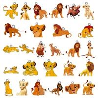 disney the lion king mufasa anime pattern epoxy resin charms pendant acrylic jewelry for diy making accessories hot sale diy746