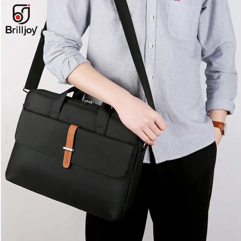 Brilljoy Waterproof Men Women 13 14 15 15.6 inch Laptop Briefcase Business Handbag for Men Large Capacity Messenger Shoulder Bag