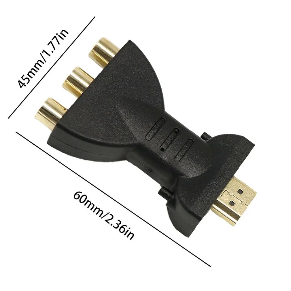 Новинка 2021 высококачественный позолоченный адаптер HDMI в 3 RGB RCA Video Audio AV