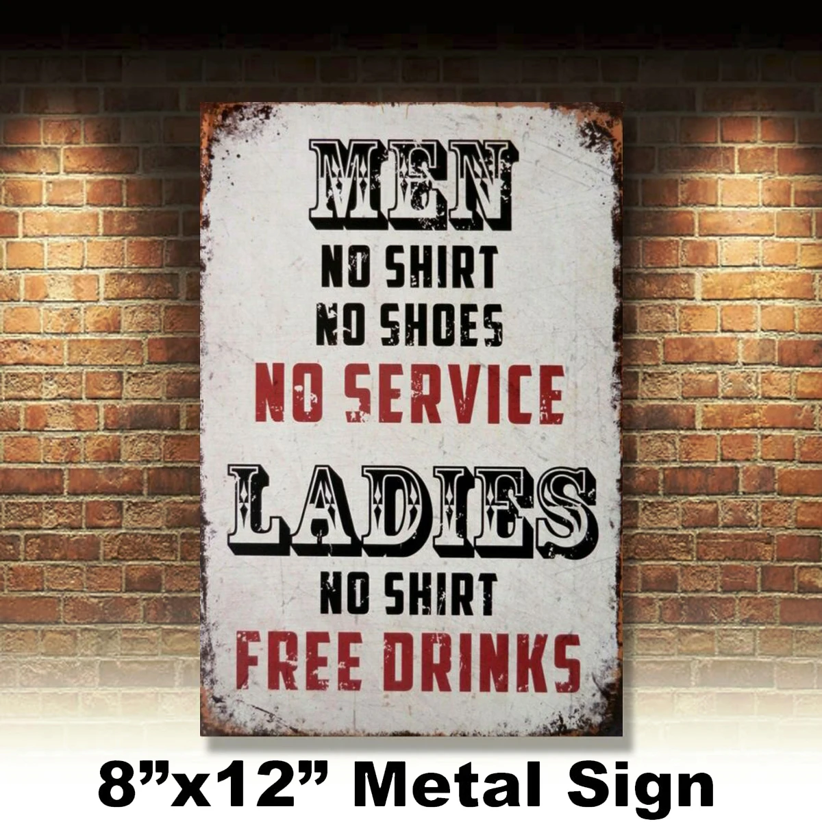 

Humorous Funny Shirt Sign Vintage Retro Style Metal Sign Plaque, Bar Pub Mancave 8x12