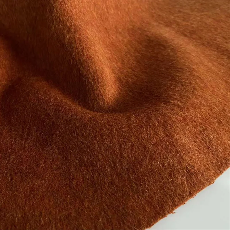 NW174 двухсторонняя закатная оранжевая шерстяная ткань женское осенне-зимнее