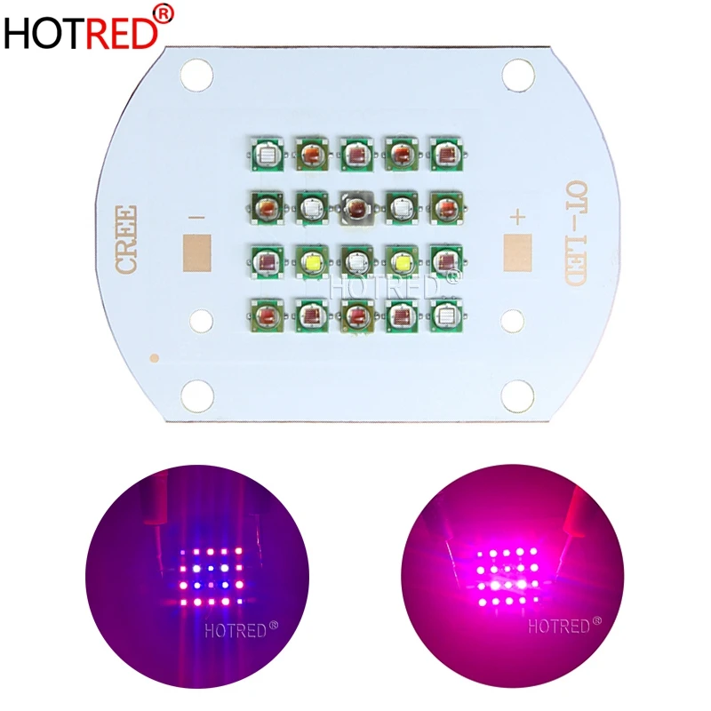 Xpe 660nm +red Blue White Uv Ir Diode Bulb Mixed On Copper Pcb