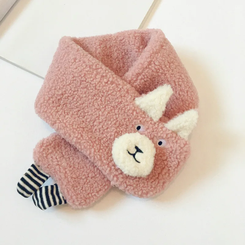 Осень зима 2019 Детский шарф с мультяшным рисунком модный однотонный кольцо в