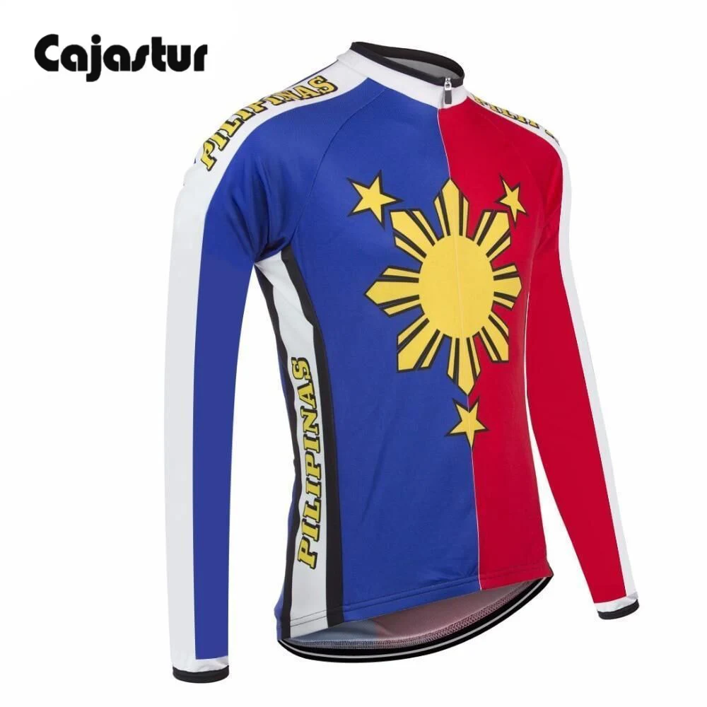 Филиппинская велосипедная Джерси командная мужская с длинным рукавом зимняя