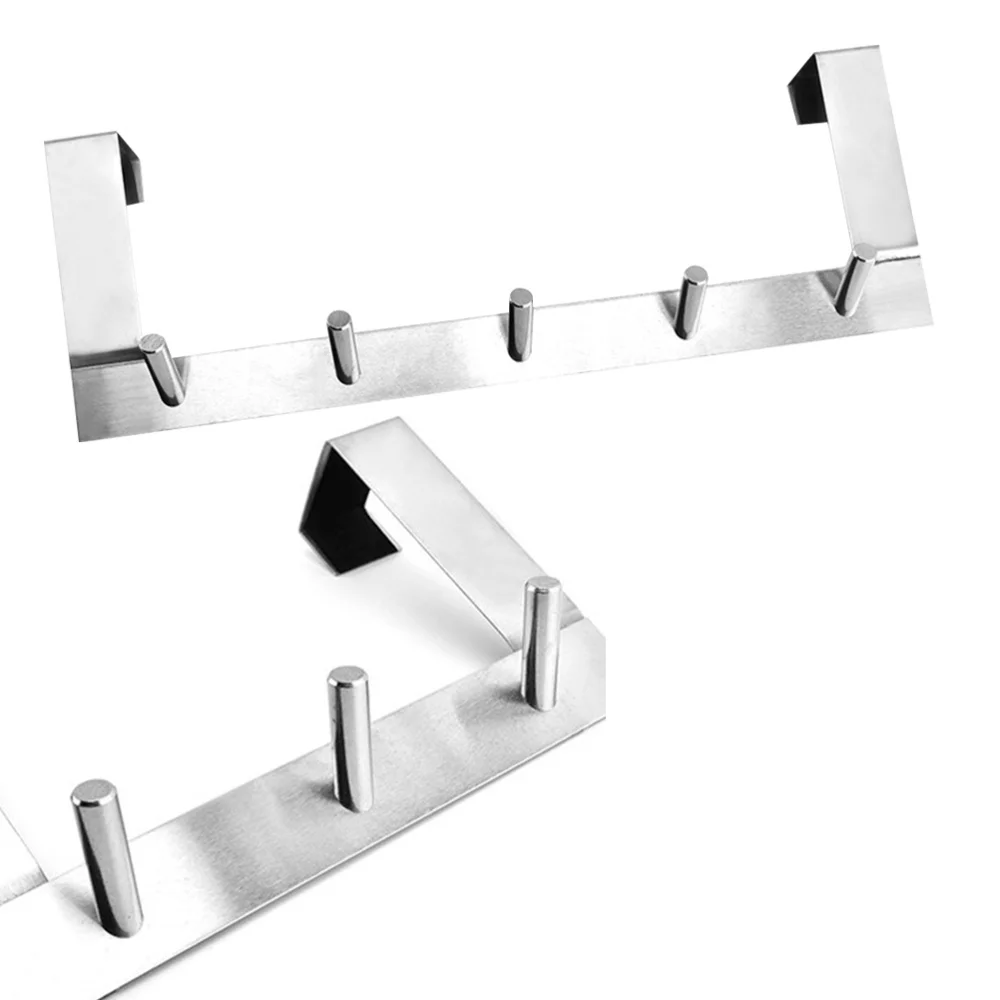 

Stainless Steel Over The Door Hook Creative Hanger Organizer Rack for Coat Towel Bag (Large)