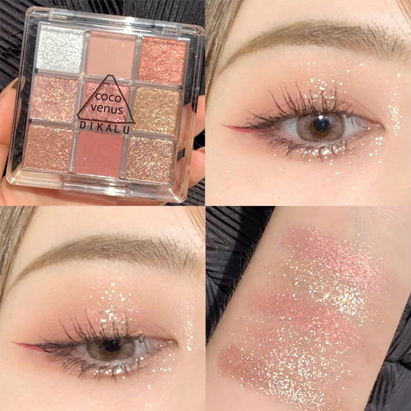 

Eyeshadow Transparent Nine-Color Acrylic Eyeshadow Palette Pearlescent Matte Earth Color Jiugongge