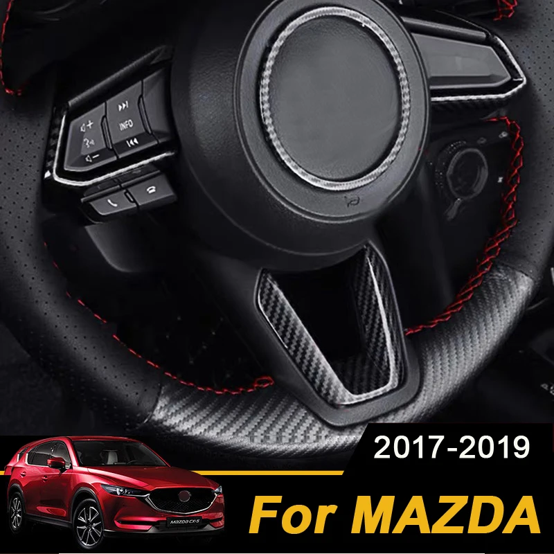 For Mazda 2 3 6 Demio CX3 CX-3 CX-5 CX5 CX7 CX9 Axela ATENZA 2017 2018 2019 Car Steering Wheel Trim Circle Sequins Cover Sticker