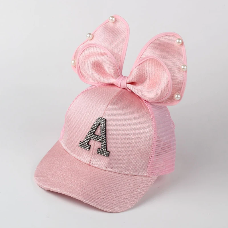 Детская бейсболка с большим бантом жемчугом | одежда и обувь