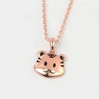 kofsac 2022 simple cute lucky tiger necklaces for women 925 sterling silver jewelry fashion pendant girl new year birthday gifts