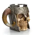 600 мл 3D череп Рог рыцарь крутая чашка из нержавеющей стали кофейные чашки и кружки кофейные кружки подарки на Хэллоуин барная чашка стакан для питья