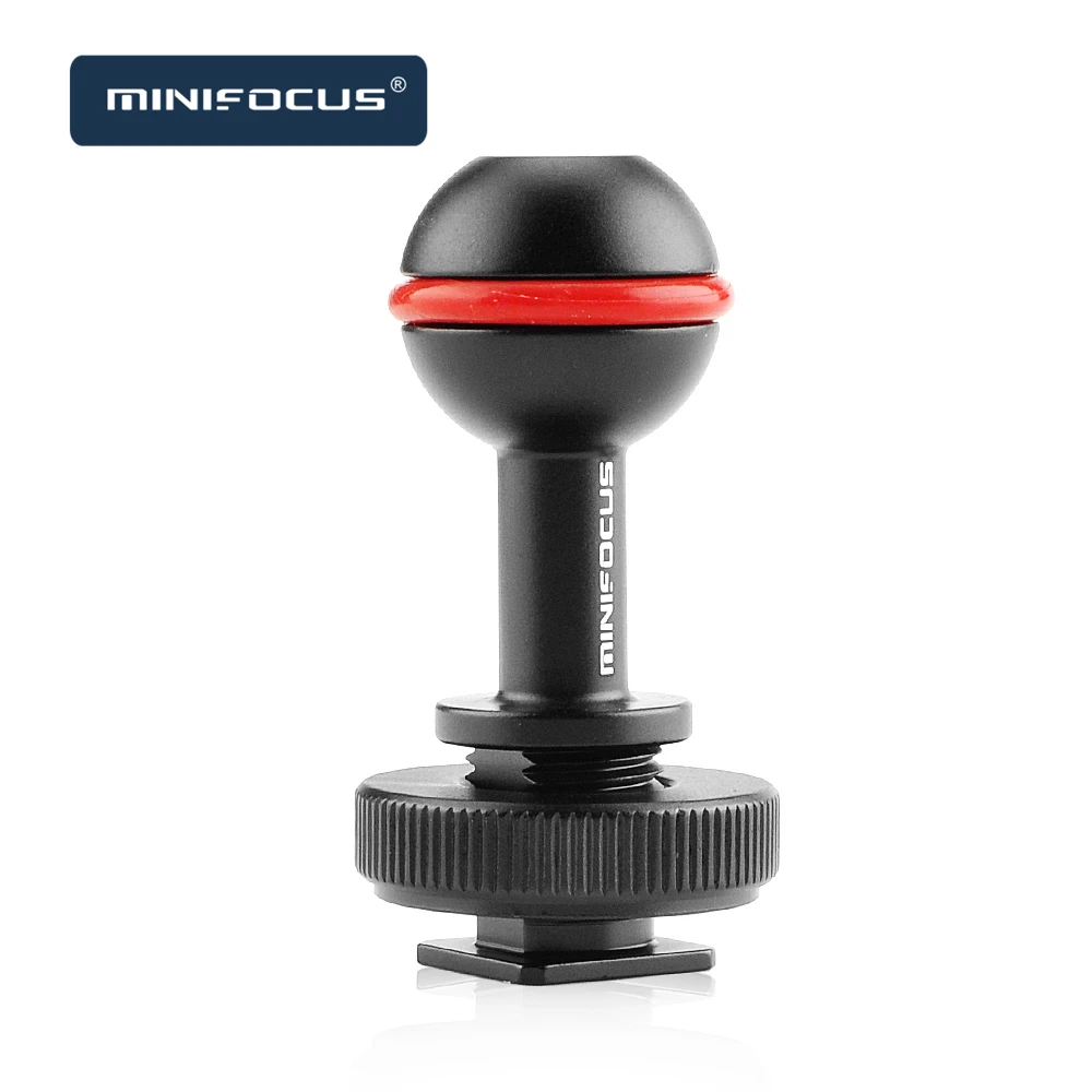 MINIFOCUS Cold Hot Shoe Ball Mount Arm Base Adapter Turnable for Diving Housing System Underwater Photography | Электроника