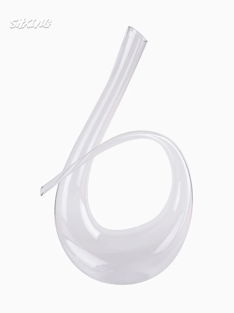 

High quality crystal 1500ml spiral 6-shaped wine bottle gift box harp Swan wine bottle creative wine separator