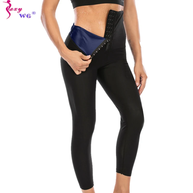 

SEXYWG Body Shaper Sauna Pants Women Sweat Slimming Pants Shapewear Waist Trainer Fitness Short Shapewear Gym Legging