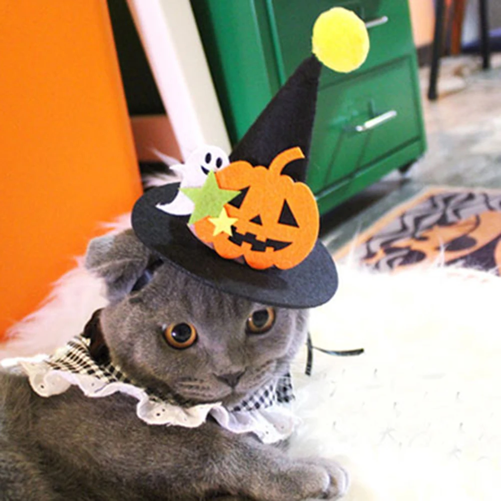 Хэллоуин домашнее животное Тыква головной убор шляпа щенок одежда Вечерние
