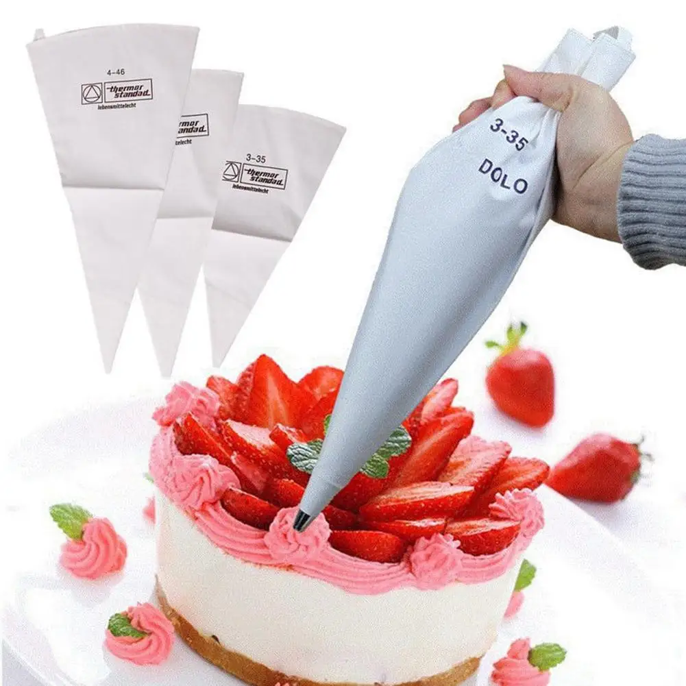 

1Pc Reusable Cotton Fondant Cake Decorating Icing Piping Pastry Bag Baking Tools Reusable Non-toxic S/M/L Icing Bag Pastry Bags