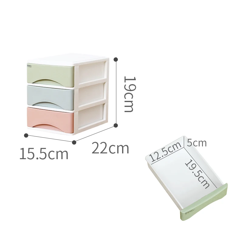 3 Layer-S Ящик шкафа для хранения косметики Макияж Канцелярские игрушки Органайзер Пластиковый комод Органайзер Ящики книги коробка для хранения одежды - Цвет: 3 Layer-S