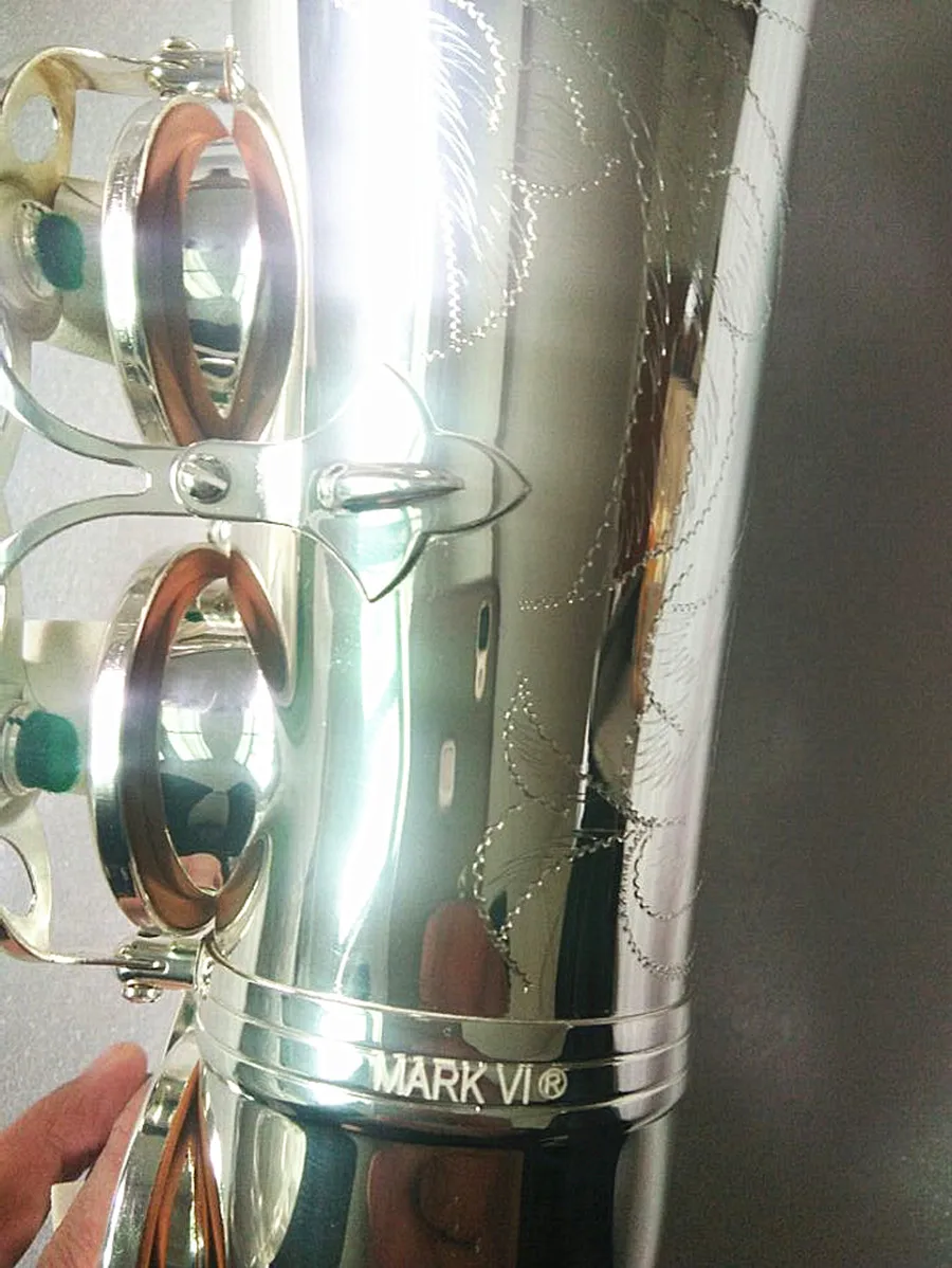 Саксофон альт инструмент высокого качества новый серебряный Mark VI Sax латунный и