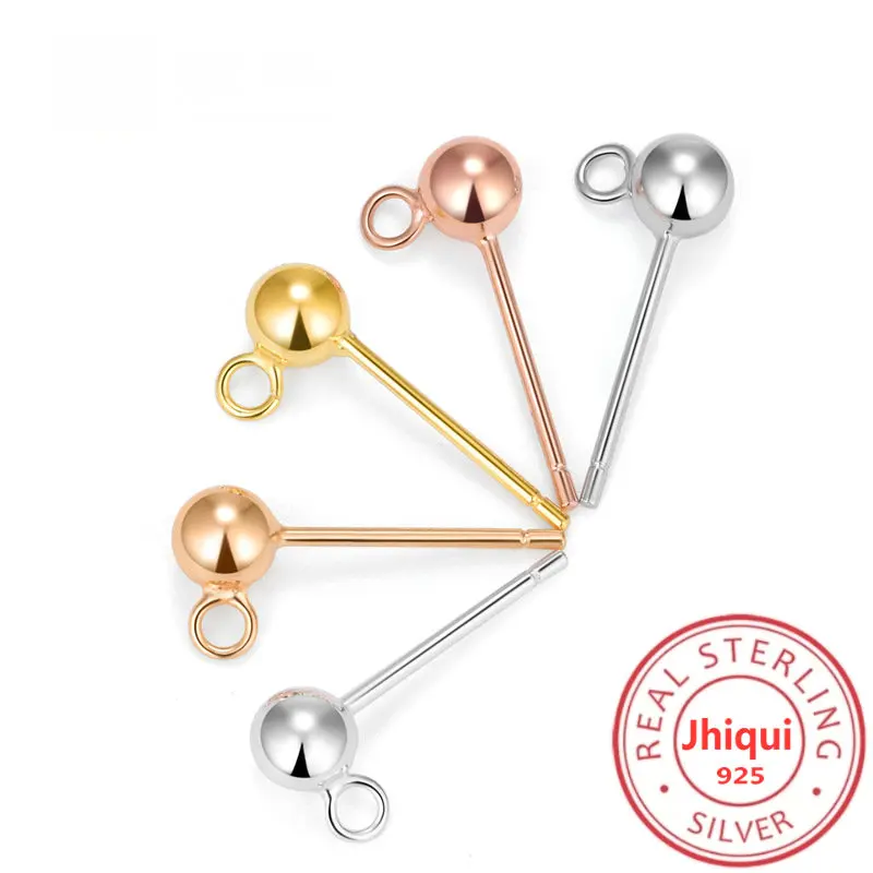 Шпильки для сережек гвоздиков из стерлингового серебра 925 пробы|Ювелирная