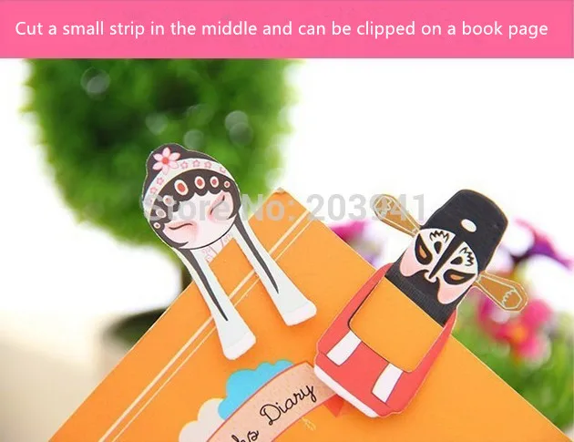 7pcs/pack Classical Chinese Drama Peking Opera Face Bookmark for Books Teacher Supplies Kawaii Stationery |