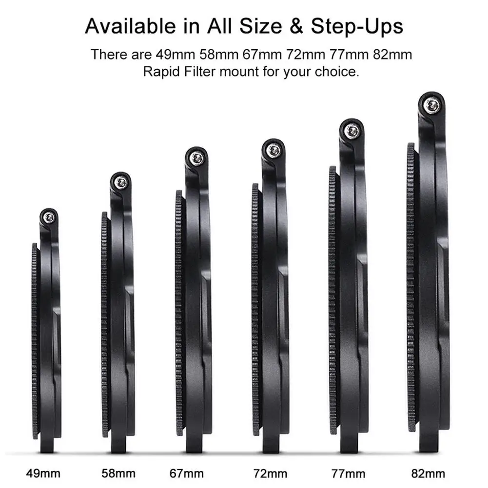 

RFS ND Filter Fast Switching Bracket Flip Cover Adjustable ND Filter Quick Loading System