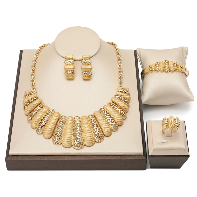 

Fashion African Beads new designer Jewelry Set Brand Dubai Gold Colorful Jewelry Sets Wholesale Nigerian Wedding Bridal Jewelry