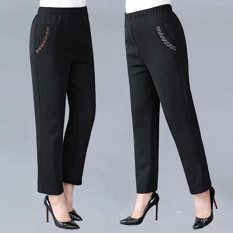 

Large Size 4XL Casual Pants Women 2023 Long Loose Pants High Waist Womens New Autumn/winter Trousers Female Straight Pants X114