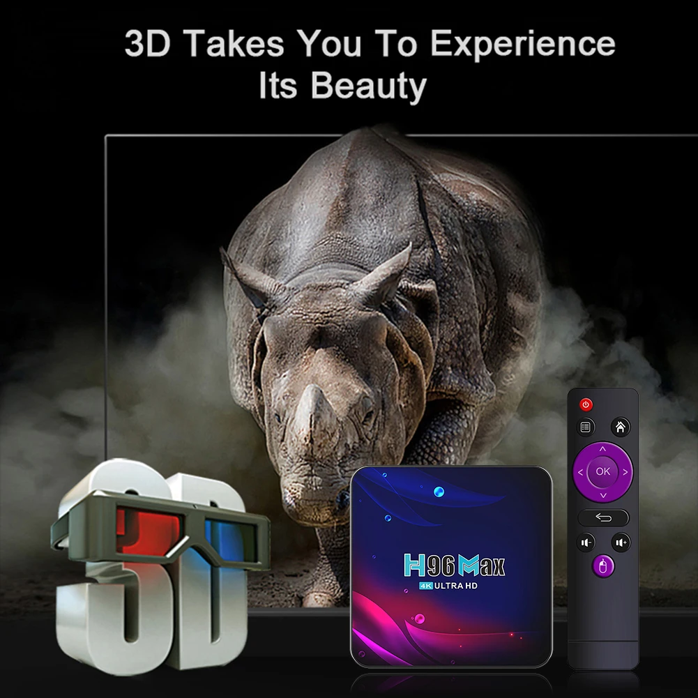 H96 Max RK3566 2021 Новый Смарт ТВ приставка Android 11 2 4G 5G Wi Fi 4 ГБ 8 оперативной памяти 32 Гб
