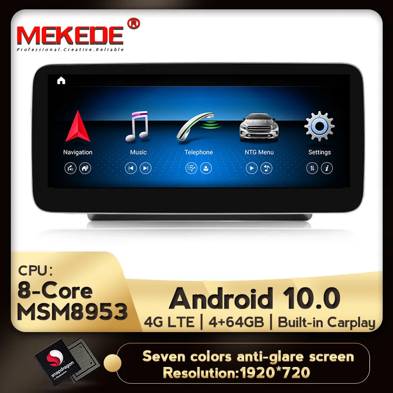 

Новое поступление! 4 Гб + 64 ГБ Android 10,0 автомобильная навигация GPS фонарь для Mercedes Benz GLC класса X253 NTG 5,0 с 4G LTE carplay