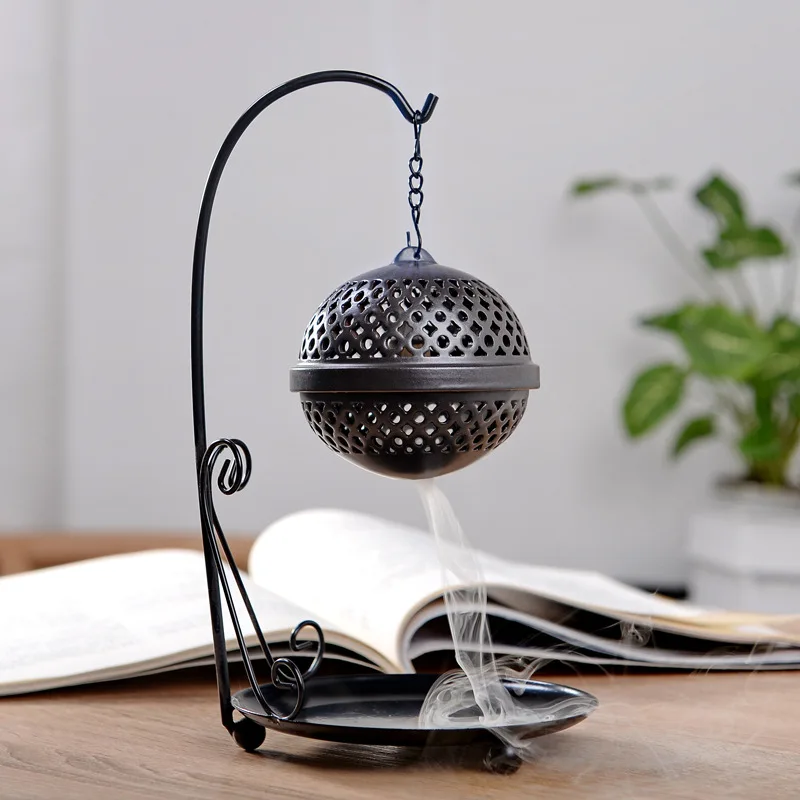 Креативный Ретро железный каркас горелка для благовоний с обратным потоком