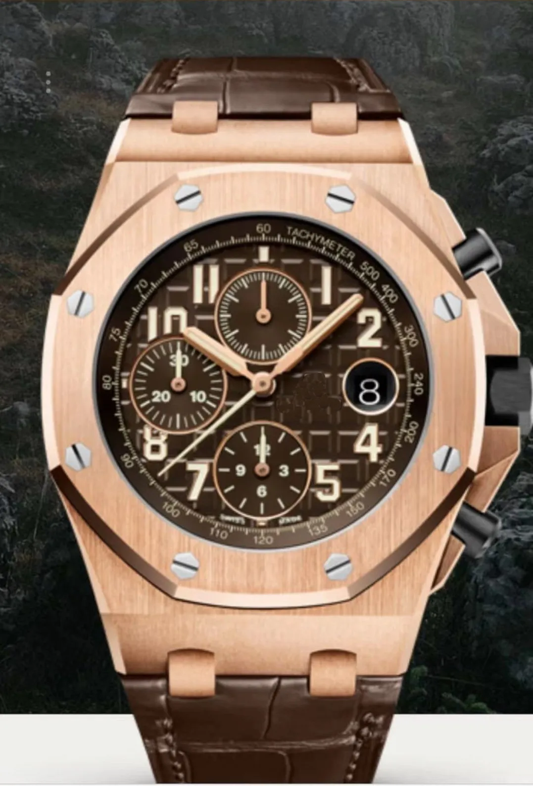 

Luxury New Brown Leather Chronograph Men Watch Stopwatch Blue Black Coffee Rose Gold Sapphire Crystal Watches Sport AAA+