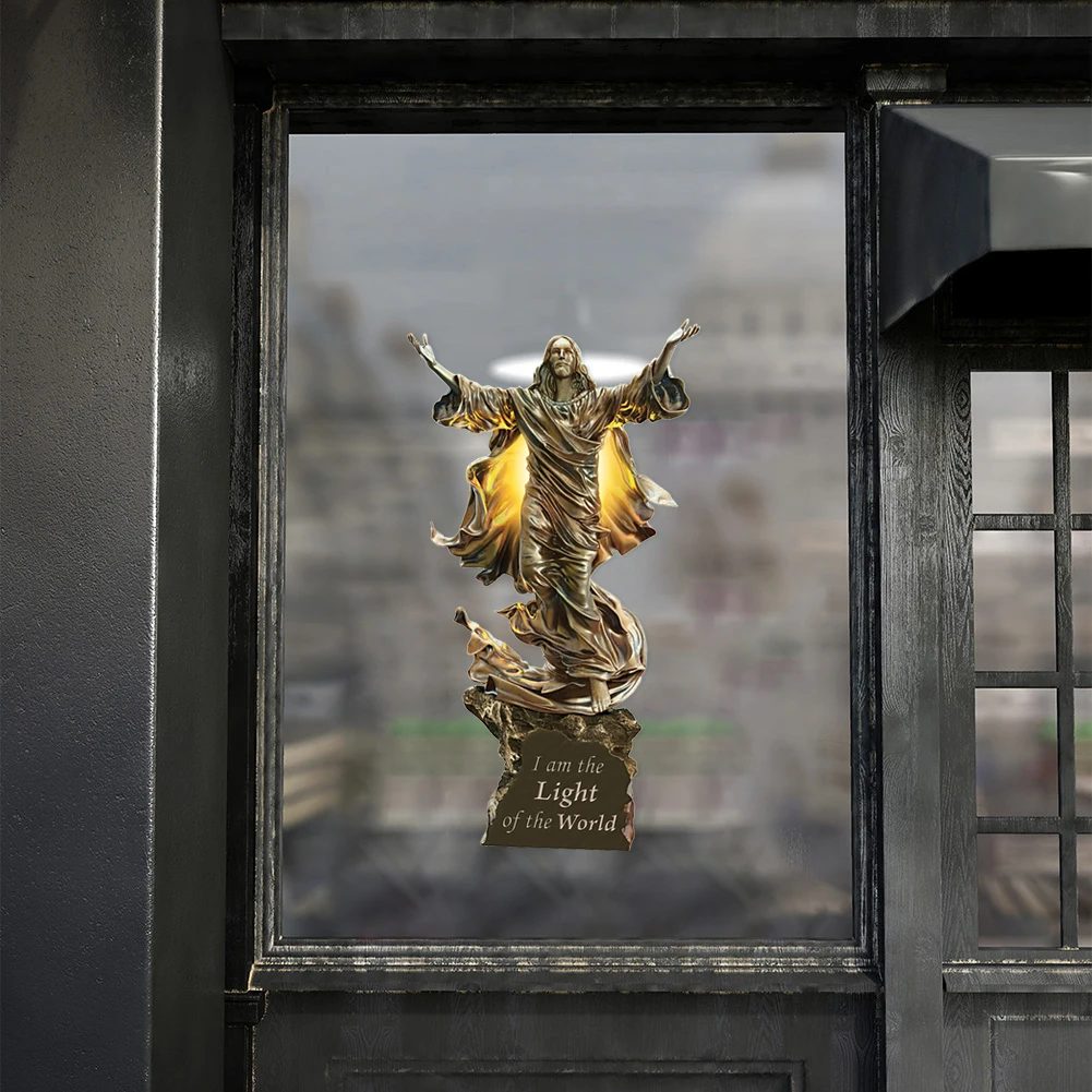 

Christmas Jesus Wall Stickers Self-Adhesive PVC Wall Window Decals Glass Cabinet Door Wallpaper Ornaments Pray Home Decor 20 X 3