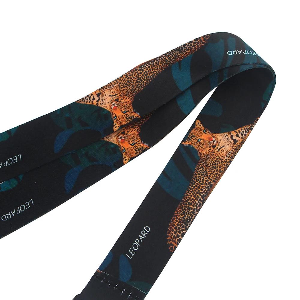 

SP1084 Leopard Cool Animal Lanyard Car KeyChain ID Card Passport Gym Cell Phone Badge Holder Key Ring Keyring Jewelry Gifts