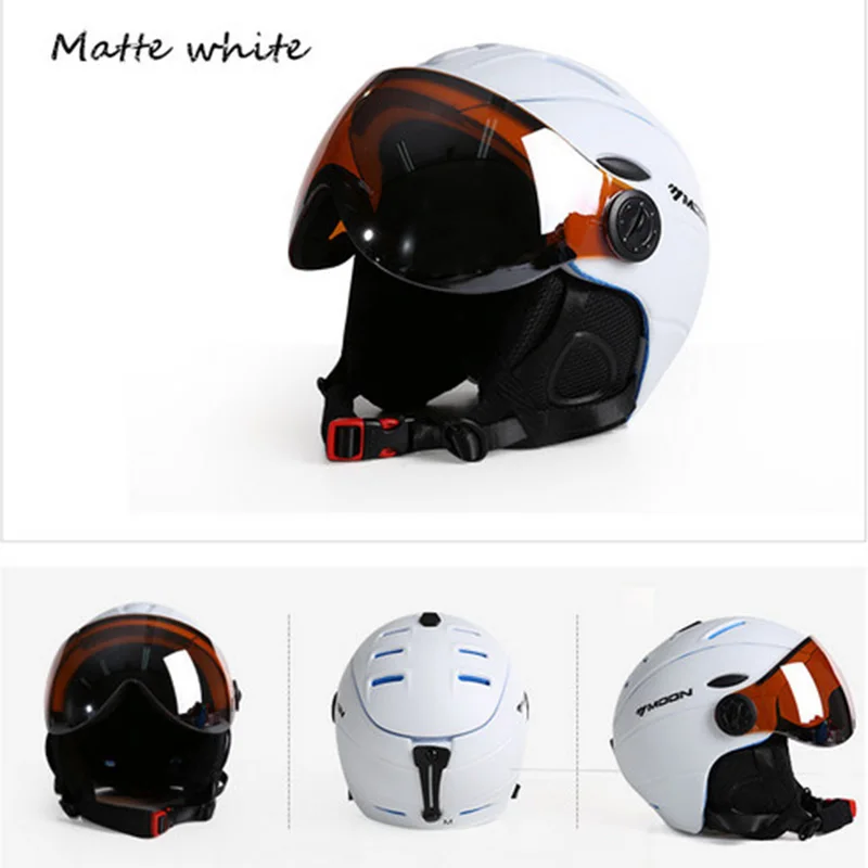 Шлем лыжный MOON ультралегкий унисекс с защитными очками|moon ski helmet|ski helmetskateboard helmet |