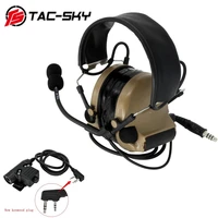 tac sky comtac ii silicone earmuffs tactical peltor comtac noise reduction pickup military headphones and tactical ptt u94 pttde