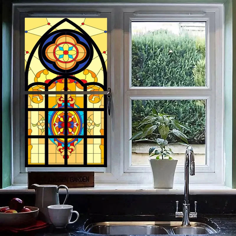 Стеклянные оконные пленки размером на заказ дверные наклейки самоклеящиеся или