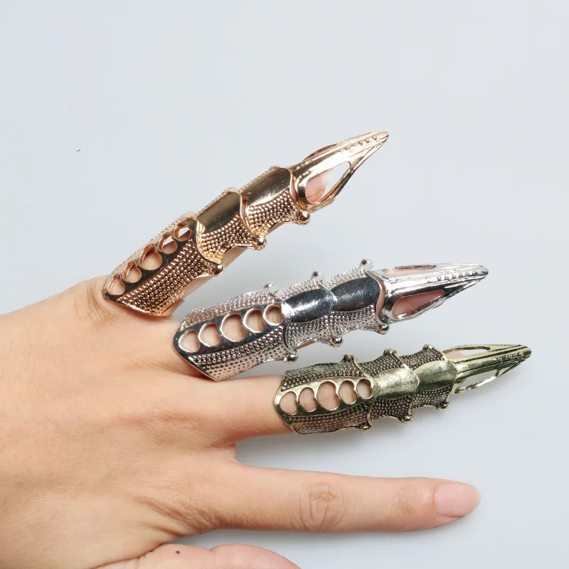 Металлическое многослойное длинное кольцо в готическом стиле панк для мужчин и