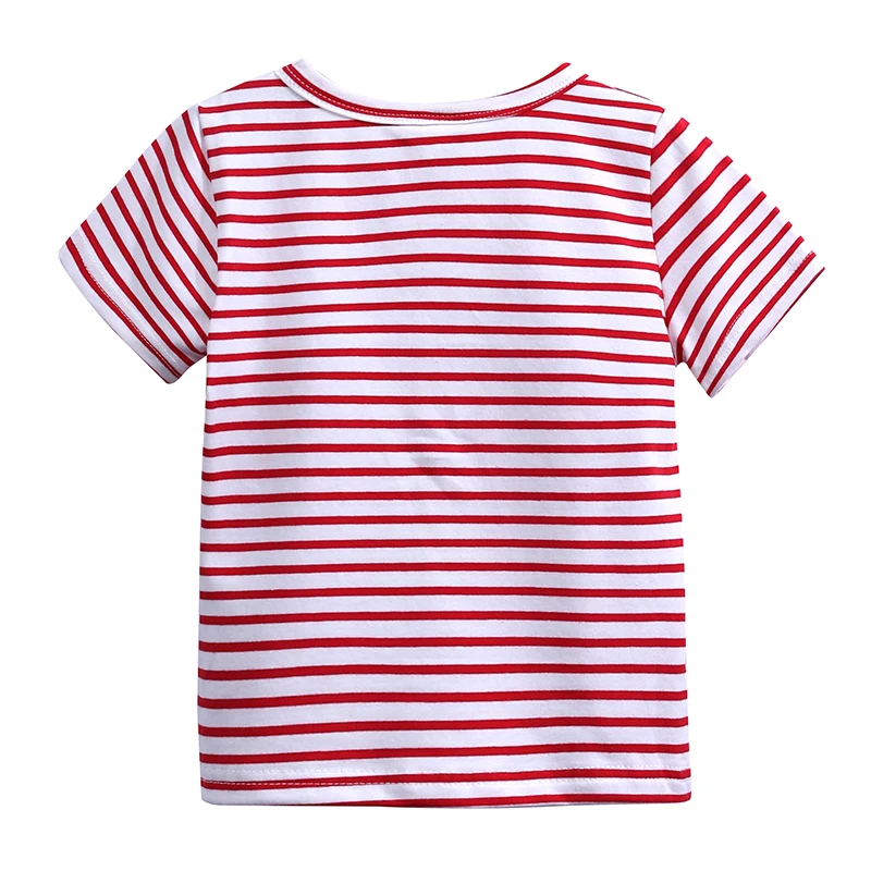 Одежда для мальчиков Летняя Детская футболка с короткими рукавами джинсовые