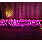 Розовый Блестящий неоновый светильник с буквами, светодиодный декоративный светильник с буквами алфавита для свадьбы, Рождества, дня рождения, вечерние товары для дома