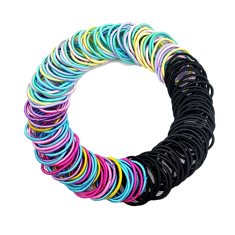 100/50/20Pcs/Pack Girl Colorful Scrunchie Elastic Hair Band Children Hair Gum Ponytail Holder Bands Hair Accessories Headwear