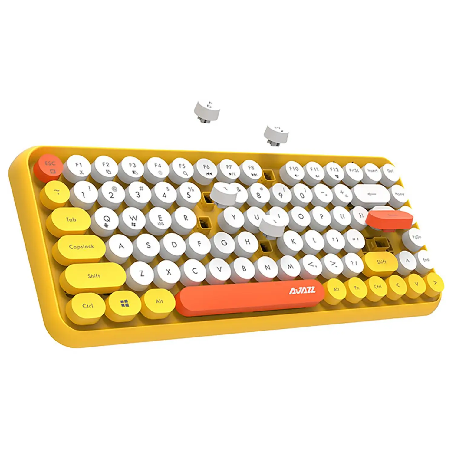 Bluetooth-клавиатура iBen в стиле ретро с круглыми клавишами и пластиковой панелью |