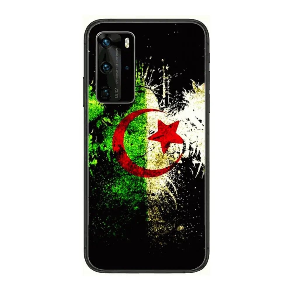 

Algeria Flag style Phone Case For Huawei P 40 30 20 10 9 8 Lite E Pro Plus Black Etui Coque Painting Hoesjes comic fashion