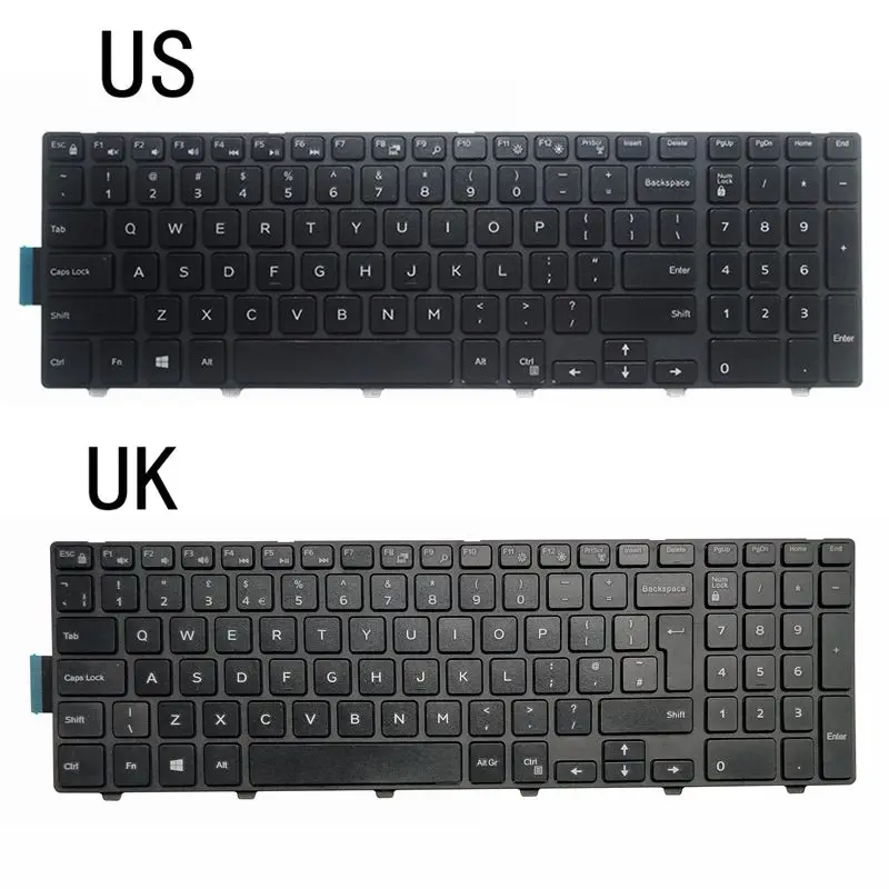 Клавиатура для ноутбука Dell Inspiron новая клавиатура США/Великобритании/SP 15 3000 5000 7559