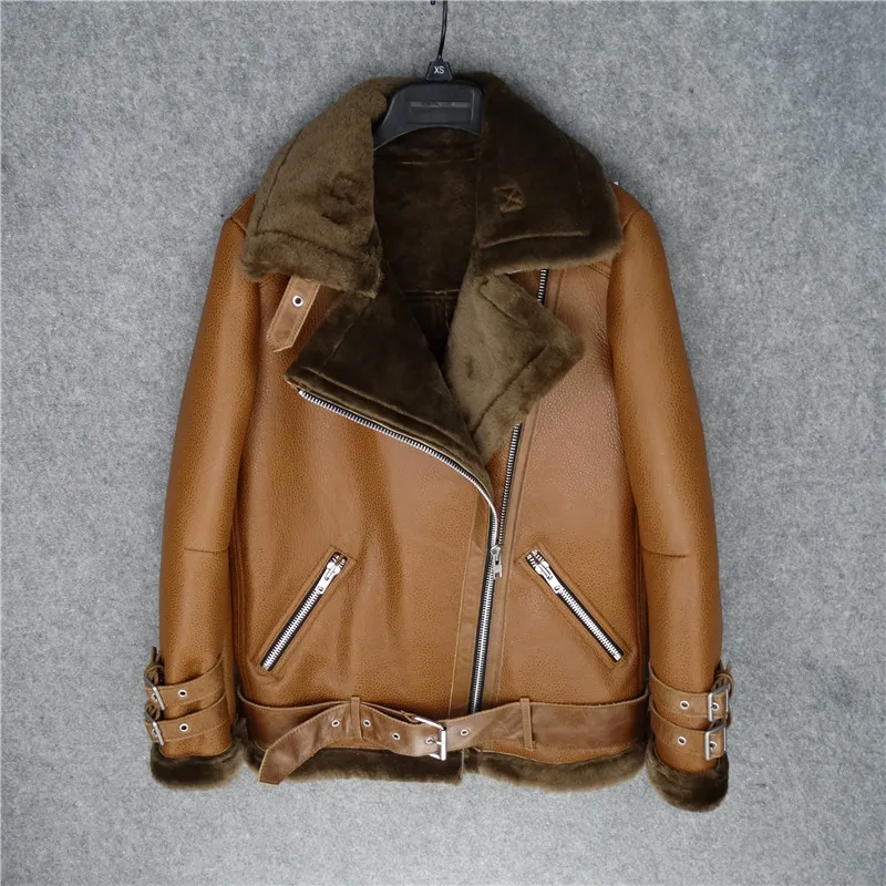 Брендовое Женское пальто из овечьей кожи 2020 100% шерсти кашемировая подкладка