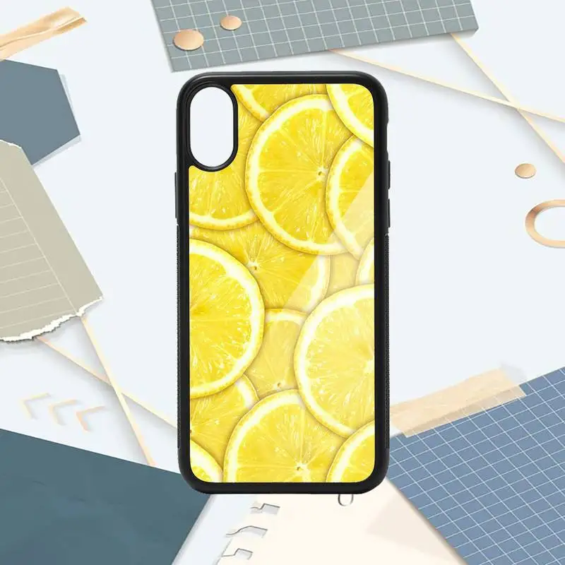 

lemon Fruit food pattern shell Phone Case PC for iPhone 11 12 pro XS MAX 8 7 6 6S Plus X 5S SE 2020 XR