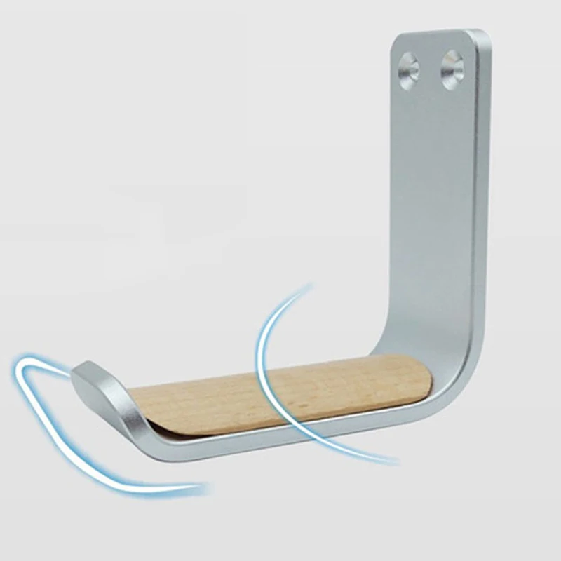 Держатель для гарнитуры с деревянной подушкой из алюминия под стол крепление