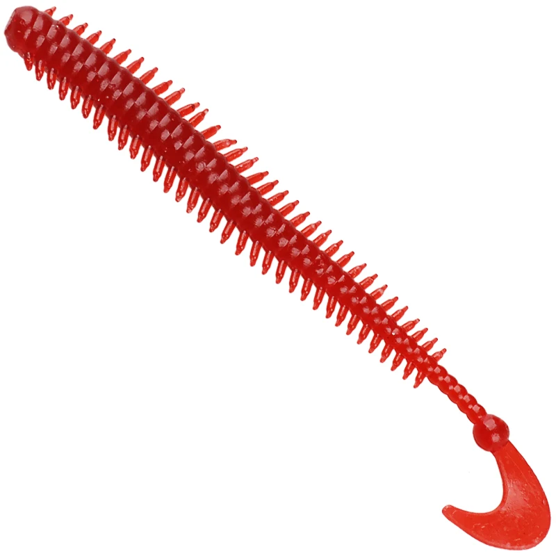 TAF 10pcs Soft Fishing Lure 9cm 1.5g Silicone Centipede Worm Bait Isca Artificial Fake Baits Carp Wobblers Swimbaits | Спорт и